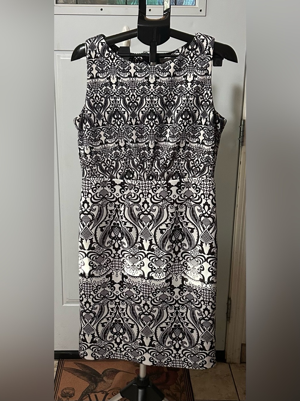 New York & Company Black and White Patterned Woman’s dress Size L